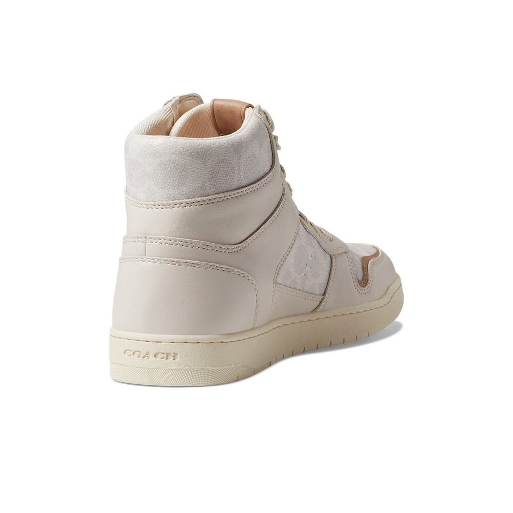 Coach Hi Top Sneakers CD304 Chalk Coated Canvas Women’s Sz 10B NIB MSRP $229 - Picture 10 of 16